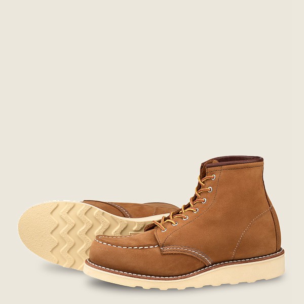 Bottes Red Wing Heritage - 6-Inch Classic Moc - Short Chinook Cuir - Kaki - Femme 489VKIYPR